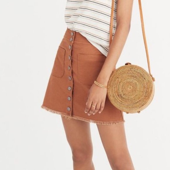 Madewell Dresses & Skirts - Madewell Brown Button Down Skirt